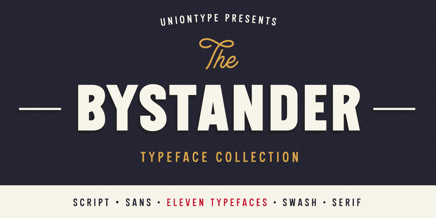 Пример шрифта The Bystander Collection